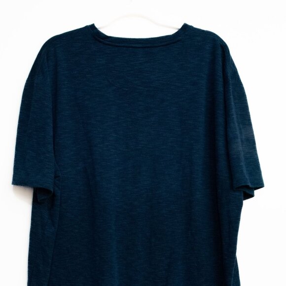 Mens Navy Heather Crew Neck T-Shirt - Picture 8 of 8